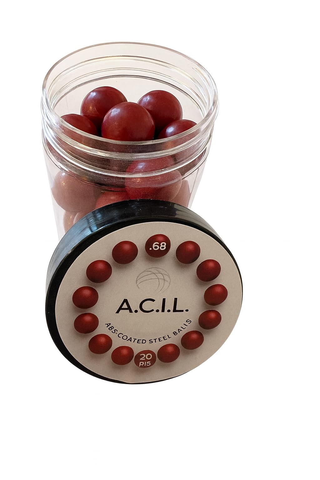 ABS-Coated Steel Balls .68 Cal – 10 grams Solid Precision Rounds for Paintball, RAM & Home Defense – Durable Reusable Hard Nylon Shell Projectiles – 20 Pieces