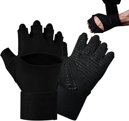 Miniatura 8 de Guantes de gimnasio para mujer  Guantes de entrenamiento antideslizantes sin dedos  Cómodo equipo de levantamiento de pesas para gimnasio,