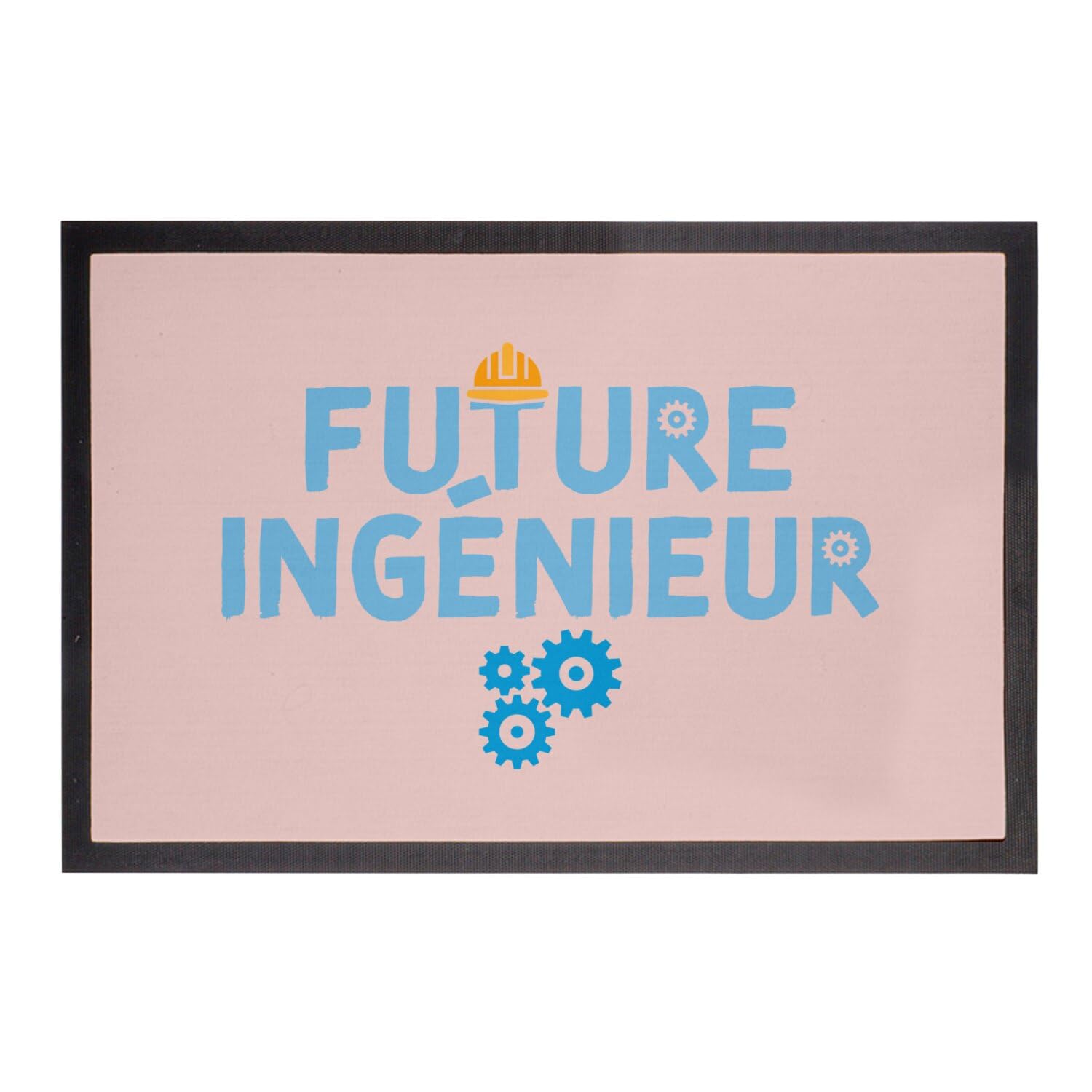 Paillasson rose futur ingénieur sciences 75x50 cm pour entrée
