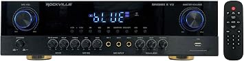 Rockville SingMix 5 V2 2000W Karaoke Mixing Amplifier, Bluetooth, USB/SD, Optical/Coax Inputs, Echo Effects, Remote Control, Perfect for Home Karaoke and Professional Venues