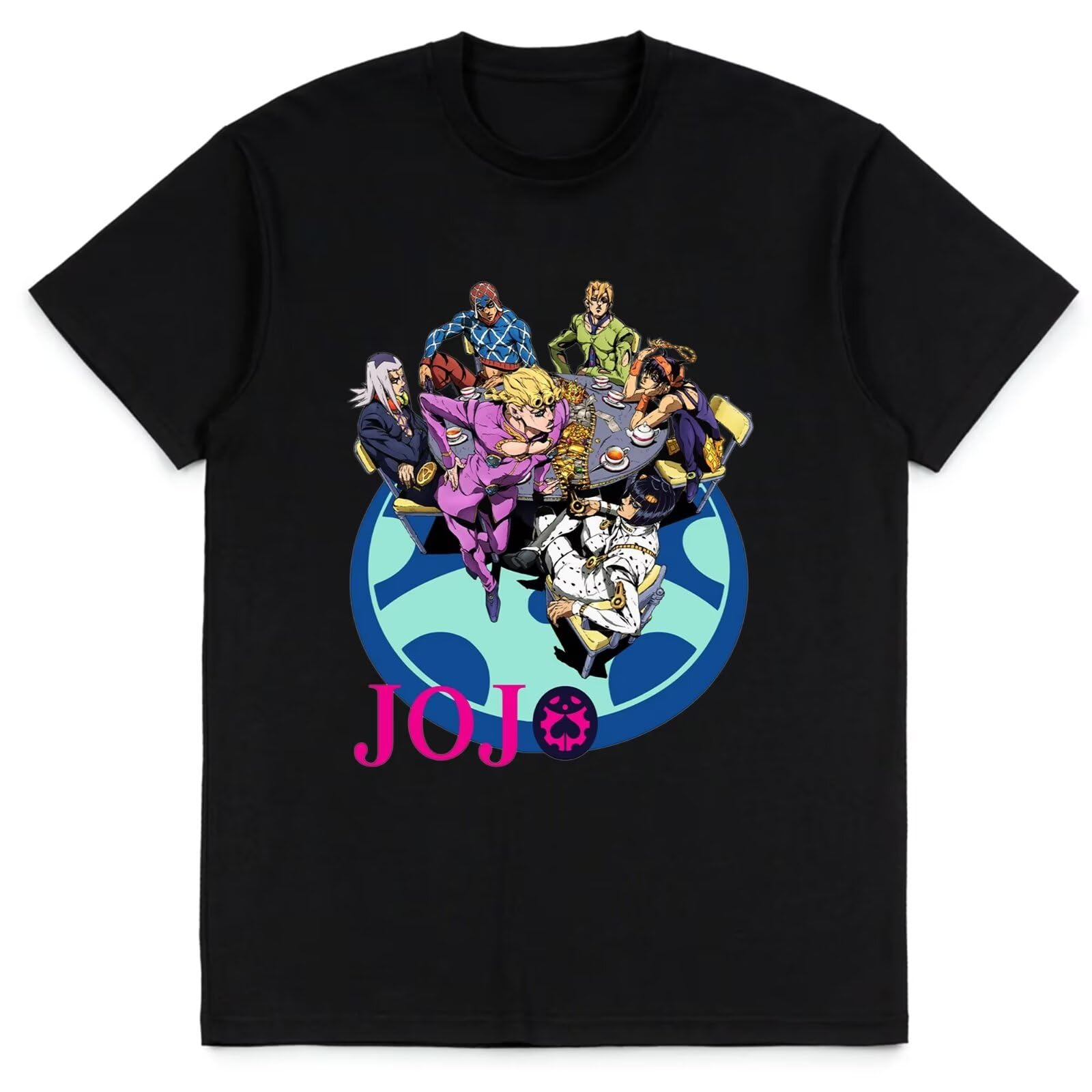 JoJo's Bizarre AdventureShirt Merch Manga Poster t Shirt Men Kids Women 3D Print t-Shirts Cotton Black tee Shirt