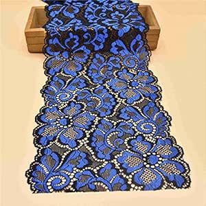 Nastro Pizzo Elasticizzato Nero - 3.5cm X 18m Per Cucito, Decorazioni