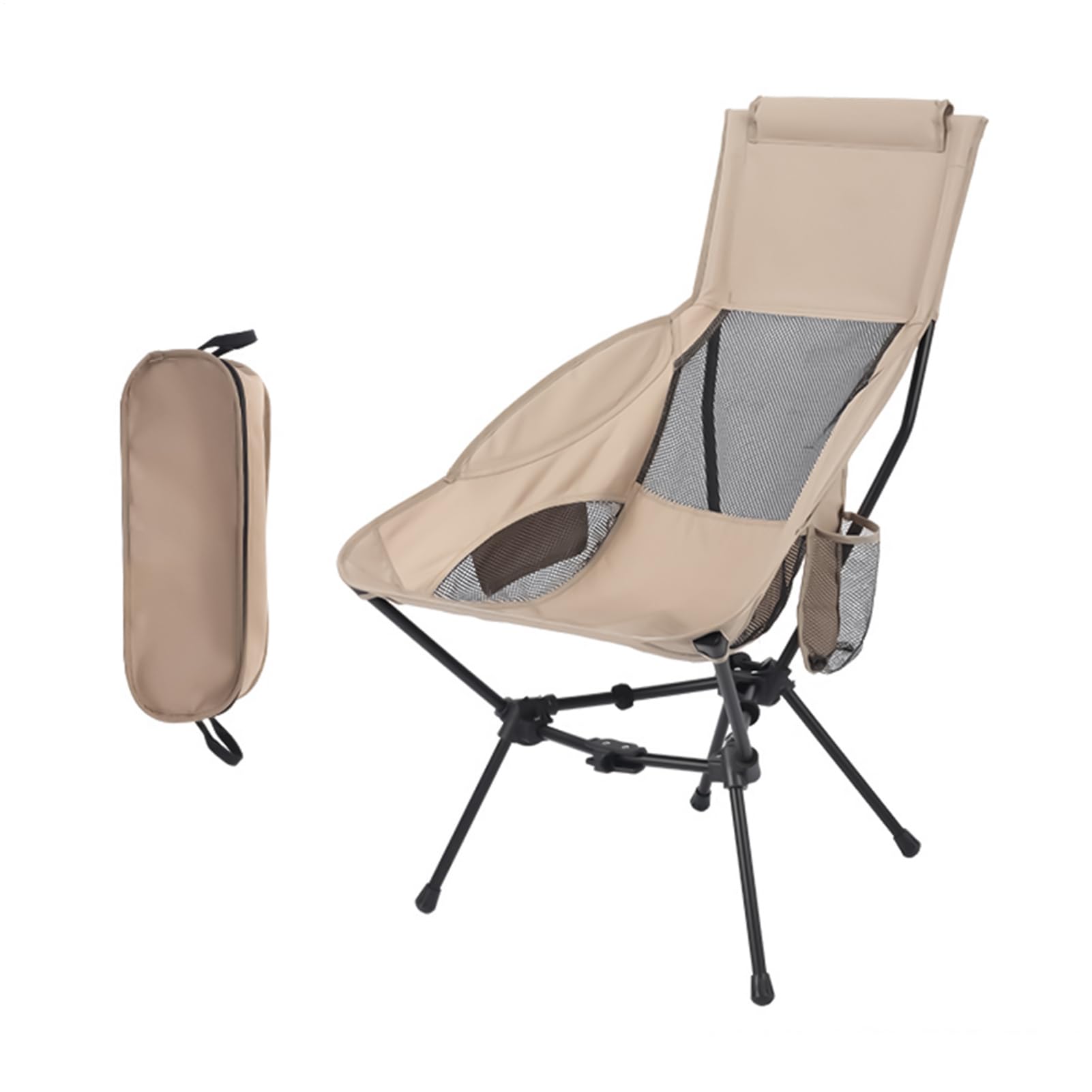 Camping Chairs - Sedia pieghevole per esterni, pieghevole, ultra leggera, compatta con supporto per testa per escursionismo, spiaggia, , viaggi, picnic | Ripiegabile Ultra Leggera e Compatta con Poggiatesta per Trekking Spiaggia Pesca