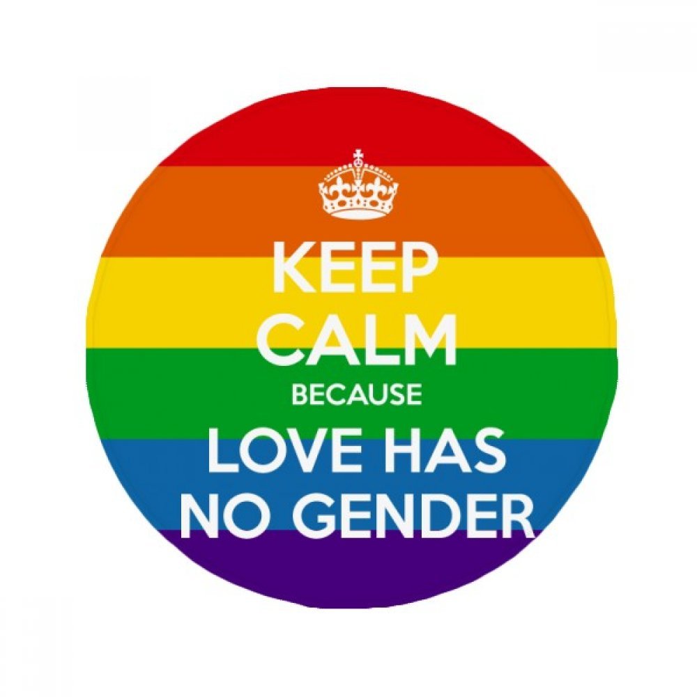 Tapis rond LGBT arc-en-ciel 50x50 cm antidérapant pour le salon