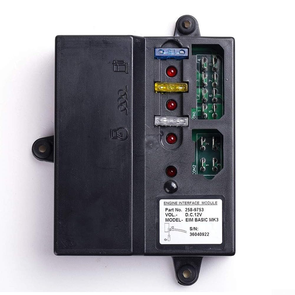 Módulo de interfaz del motor 12v Controlador de control de generador Eim258 9753 Compatible con 917 422 630 464 para relé de protección y sistema Avr Color negro