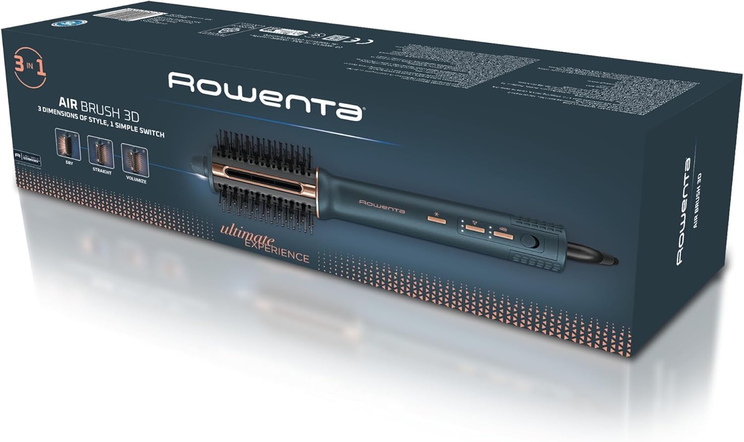Rowenta Air Brush 3D 3 en 1 Secador Cepillo Caliente UB9720E0