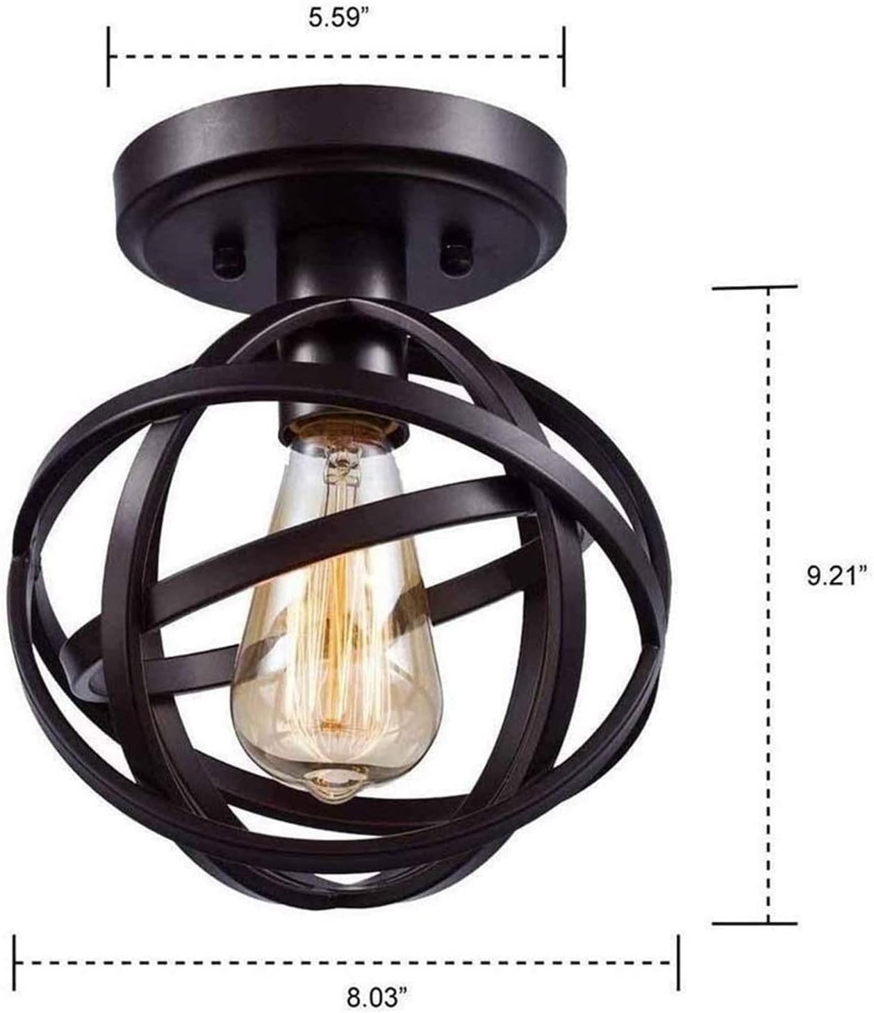Amazon.co.jp : 億兆堂 1灯 ガラスペンダントライト 琥珀色 E26 LED