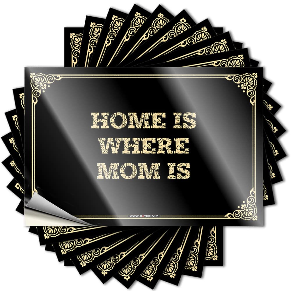Funny Bumper Sticker Home is Where Mom is Stickers Car Stickers Bumper Sticker(6X9CM)
