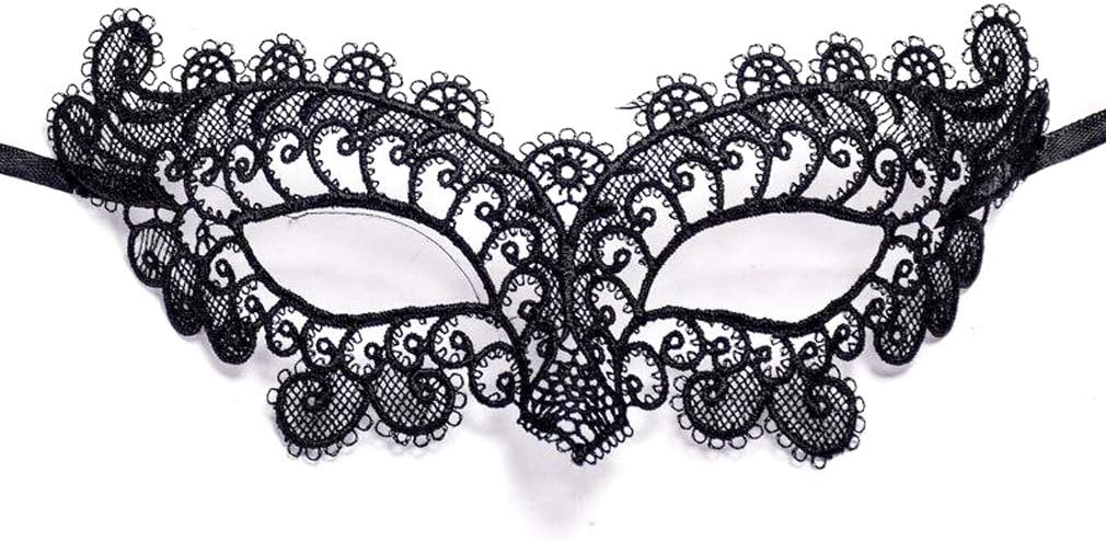 Black Cat Costume for Women, Halloween Masquerade Mask, Lace Ears, Gloves, Tail, Choker Necklace - Image 2