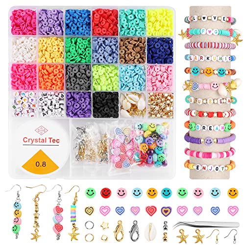 Larkumio 4600+ Piezas Abalorios para Hacer Collar, Kit Pulseras Regalo para Niños Adultas DIY Manualidad