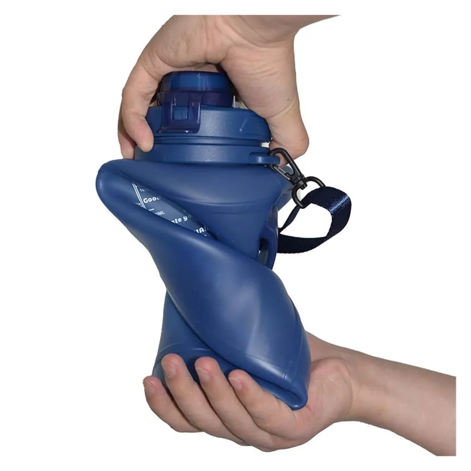 Taza de agua plegable for deportes al aire libre de 2,0 l, taza de silicona plegable portátil, taza de viaje for deportes al aire libre, senderismo, botella de agua con pajita Taza Colapsable Para Sen