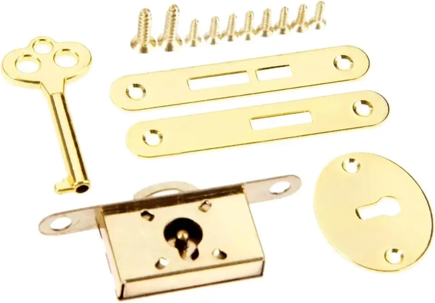 Gold Classical Lock Drawer Cabinet Wardrobe Cupboard Door Zinc Alloy Antique Furniture Counter Locks with Key