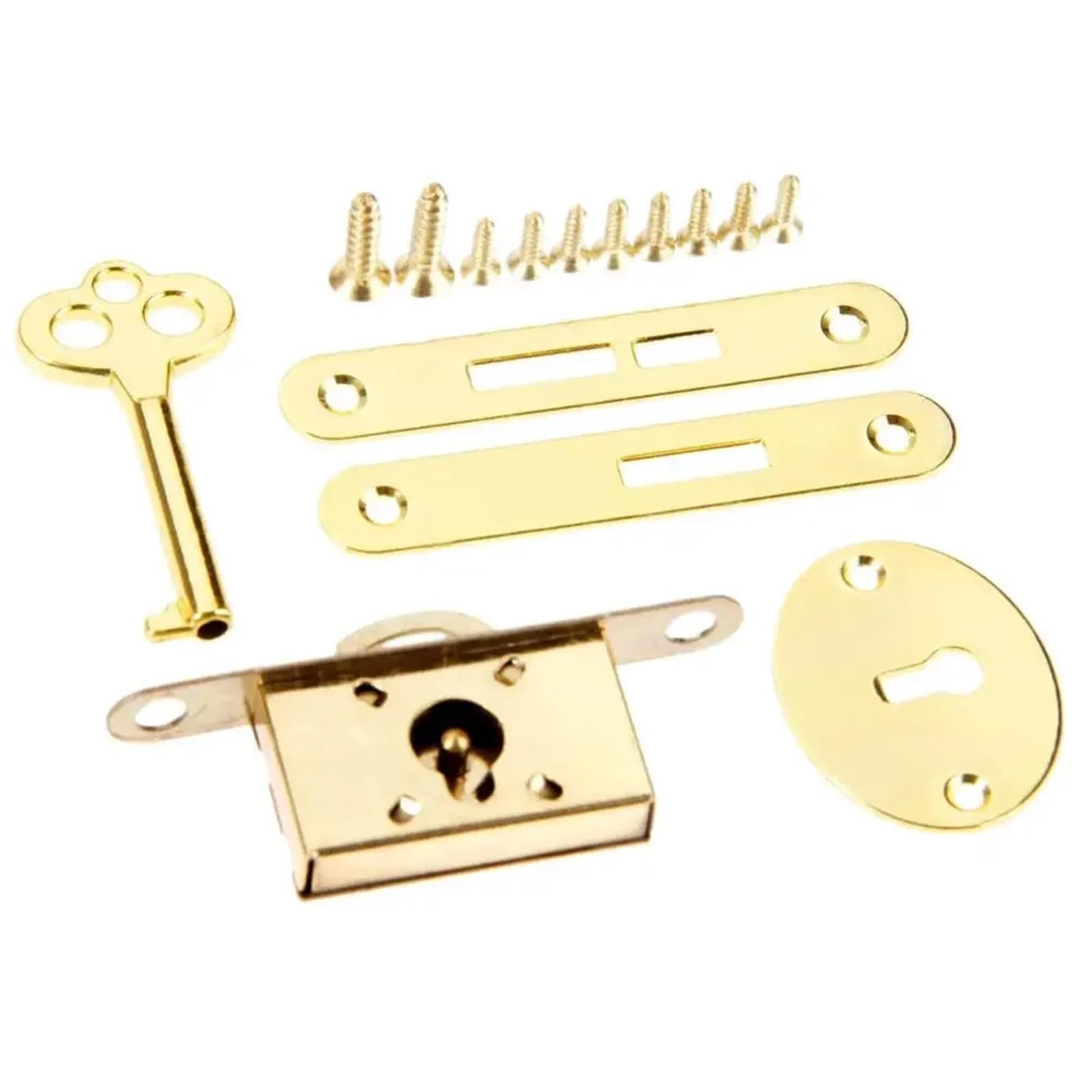 Kdhcvkz One Color Gold Classical Lock Drawer Cabinet Wardrobe Cupboard Door Zinc Alloy Antique Furniture Counter Locks With Key