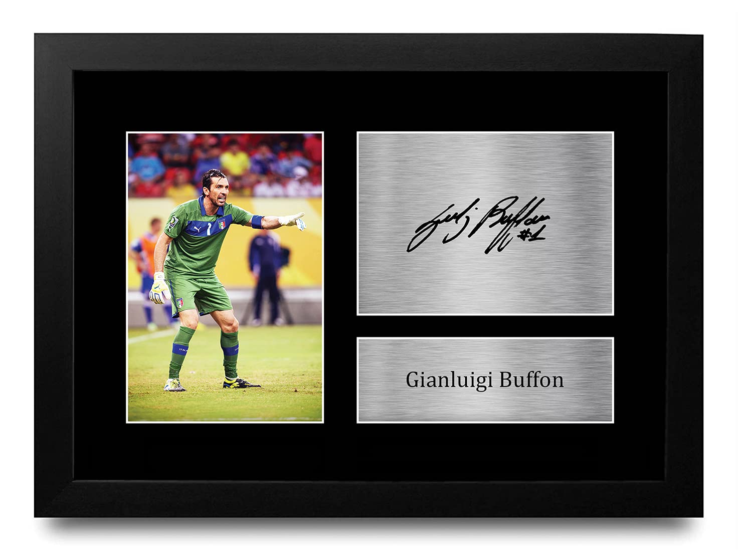 HWC Trading FR A4 Gianluigi Buffon Italy Geschenke Gedruckt, Signiert Autogramm Bild, Für Fußball-Fans Und Anhänger - A4 Framed