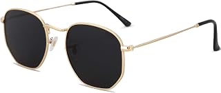 SOJOS Square Polarized Sunglasses Women Men Hexagonal Polygon SJ1072,Small