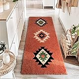 DEXDE Boho Bathroom Rug Runner 24x60 Long Bath Mat for Bathroom Bedroom Hallway Kitchen Shower Luxur