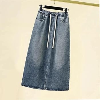 Amazon.com: Generic Lady Drawstring Elastic Waist Denim