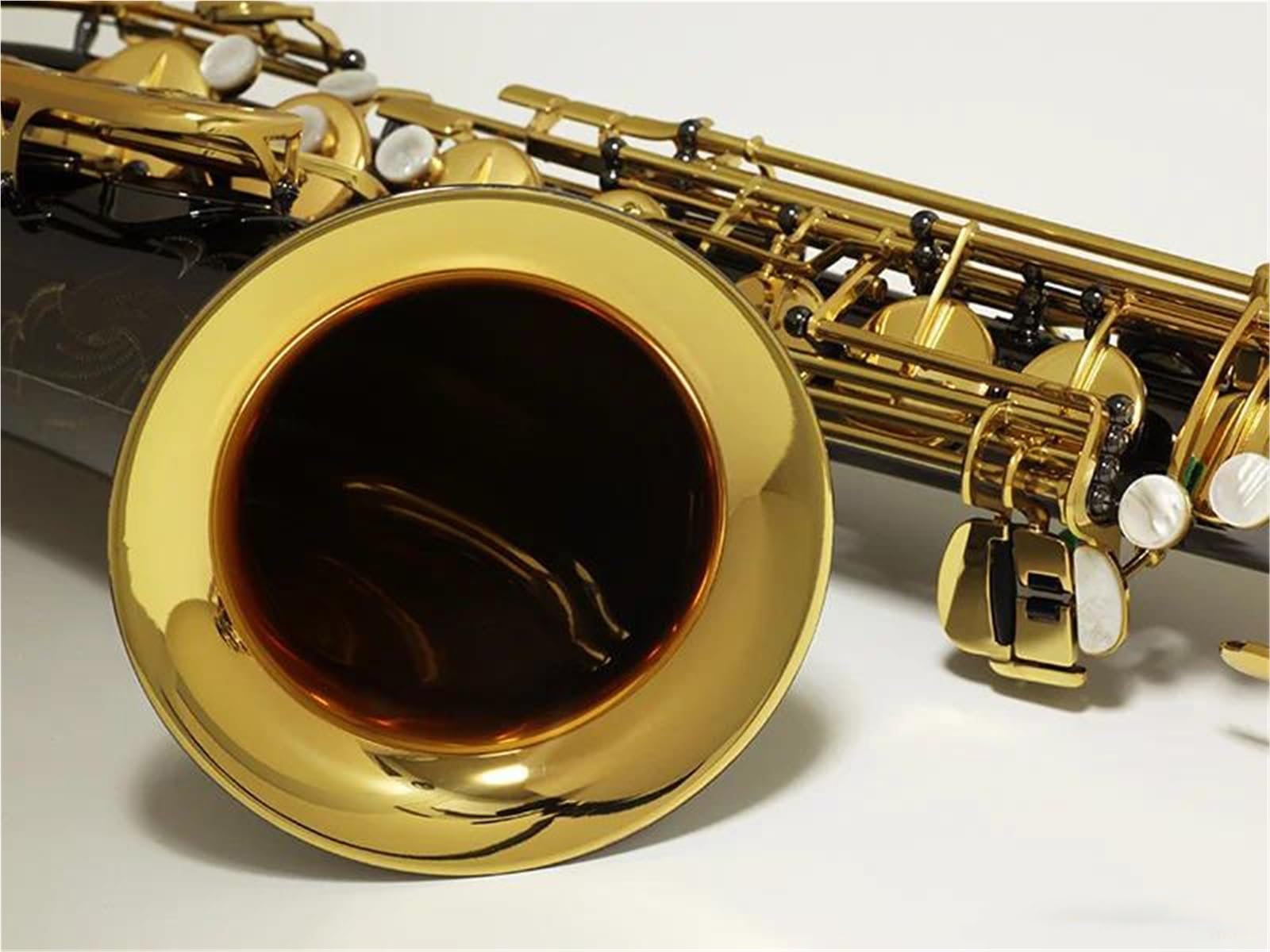 Saksofon Tenorowy Instrument Dęty Drewniany Klawisz B Mosiądz Niklowany Ustnik Dostępny W Wielu Kolorach Zestaw Saksofonowy(3)