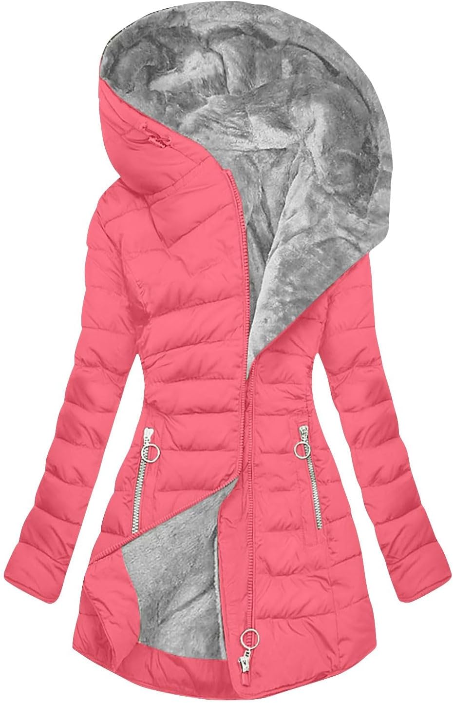 Winter Coats for Women Warm Hooded Fleece Lined Outwear Thicken Puffer Jackets Sherpa Comfy Warm Button Down Outfits