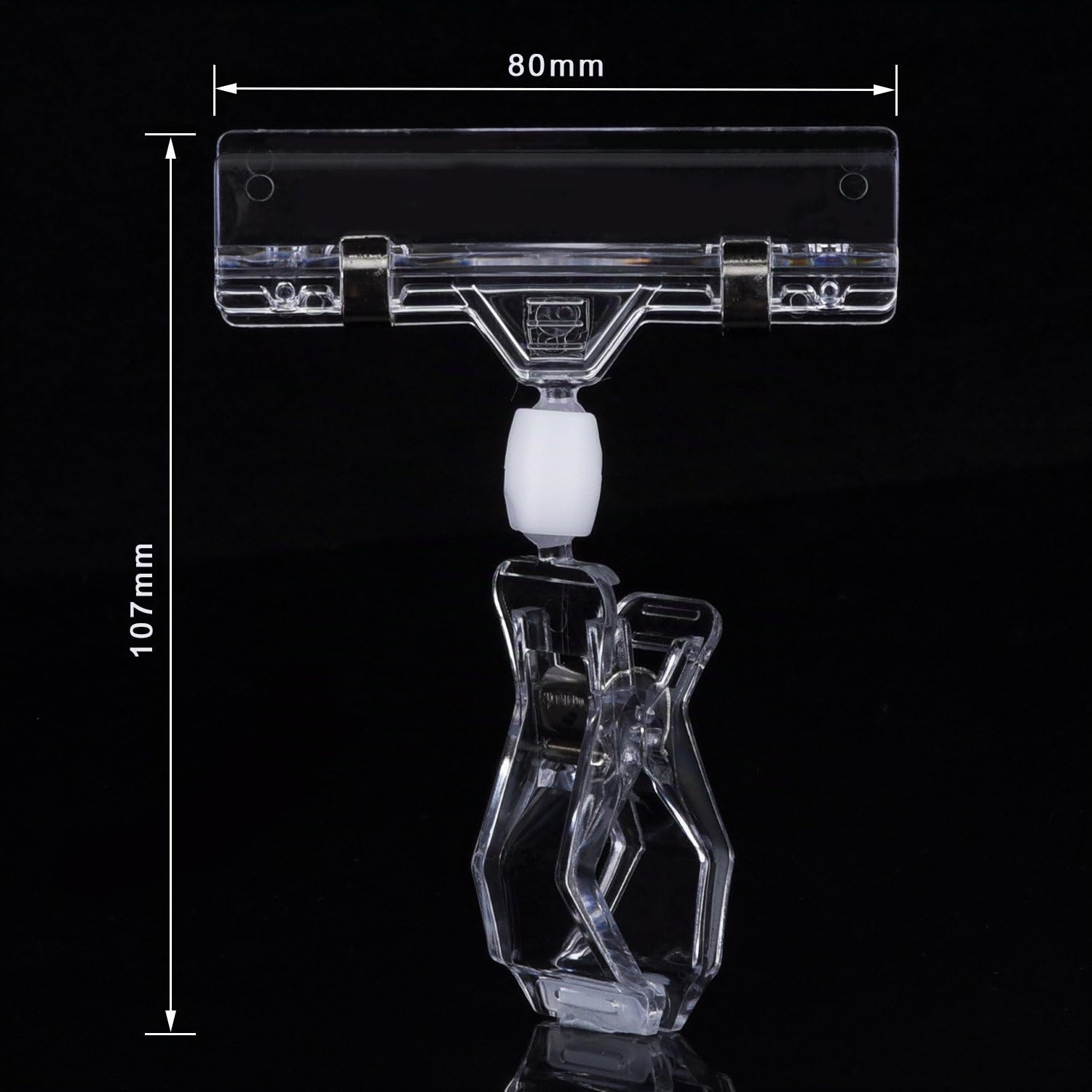 Outus 25 Piezas Clips Giratorios de Etiqueta Transparentes
