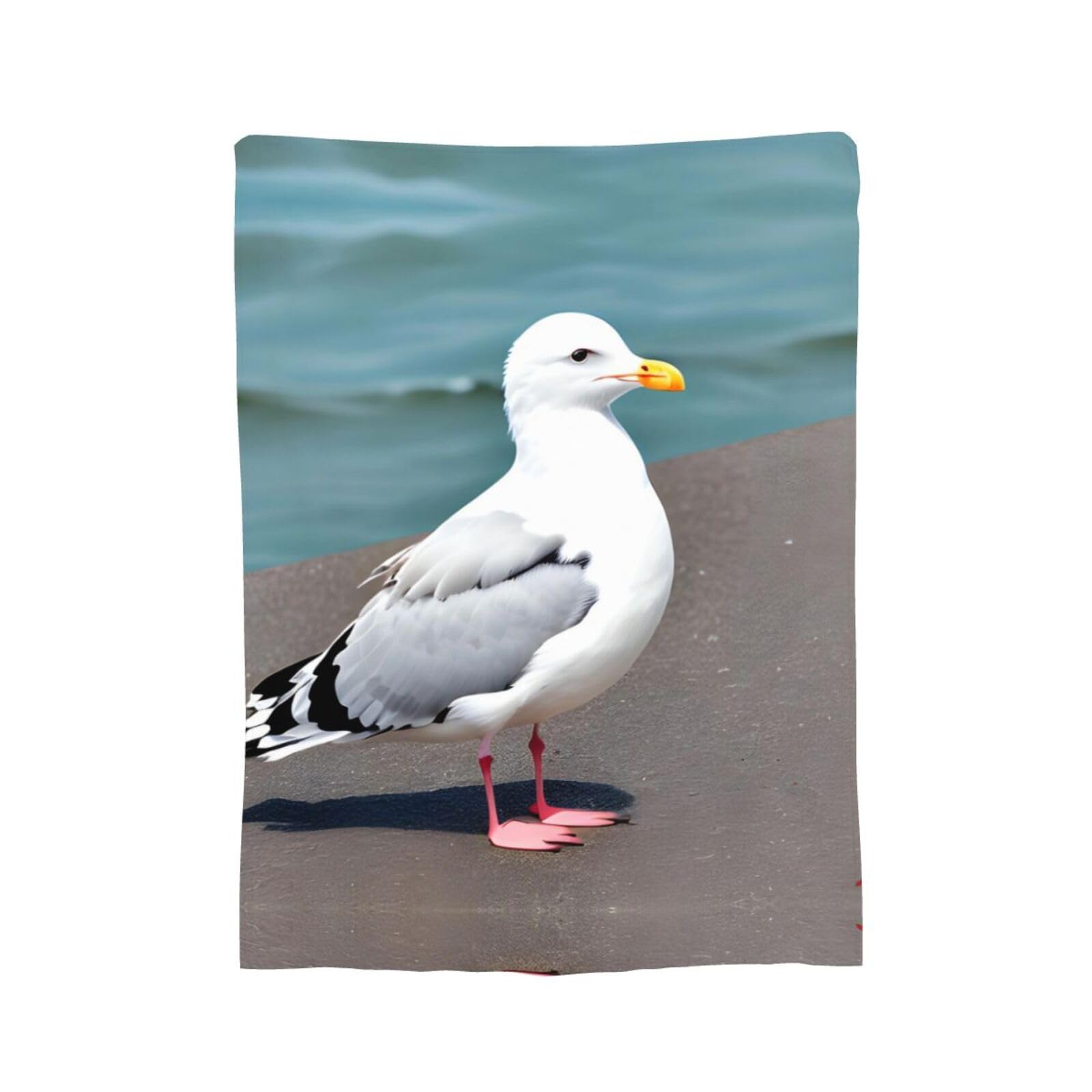 Mouxiugei Cute Seagull Cozy Throw Blanket Â€“ Luxurious Fleece Blanket For Couch, Premium Couch Blanket And Relaxing Lounge Blanket,