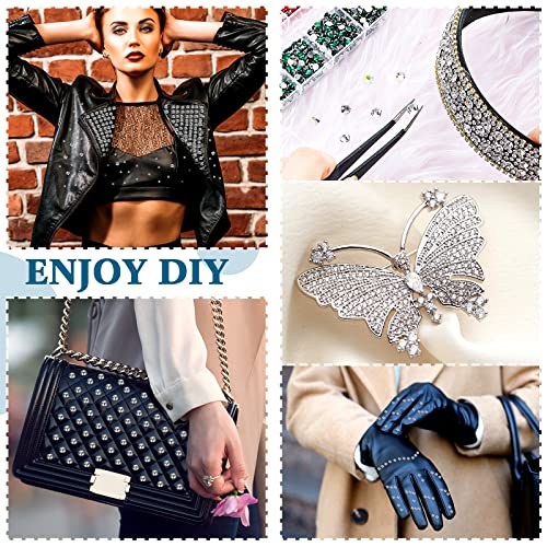 Image of 22000 Pcs Hotfix Rhinestone Bulk Crystal Iron on Flat Back Nail Gems Hot Fix Round Glass Rhinestones for Bedazzling DIY Crafts Clothes Shoes Supplies Decoration 2.7-2.9mm(SS10, Clear)