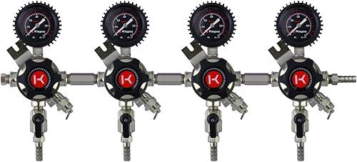 Kegco 3PLHU5S-4 - Regulador secundario (4 productos), cromado
