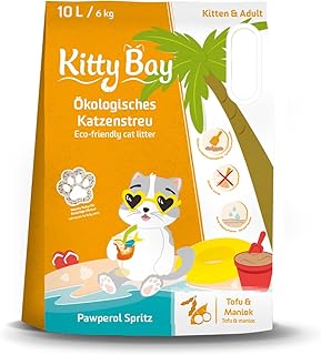 Kitty Bay – Pawperol Spritz – ÖKO Katzenstreu klumpend und staubfrei, Tofu und Maniok, 10 Liter product image