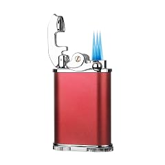Visol Retro Butane Torch Lighter Triple Flame Refillable Gas Lighter Built-in Cutter Detachable Poker and Windproof Adjustable Flame