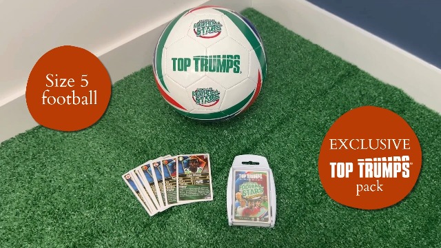 Top Trumps World Football Stars Card Game & Size 5 Football Gift