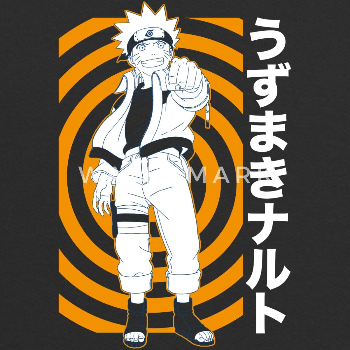 Spreadshirt Naruto Cool Design avec Naruto Sweat À Capuche Enfant Contrasté