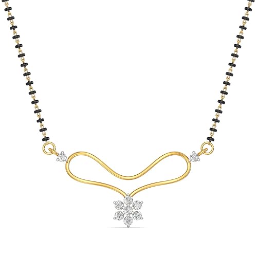 18k (750) Yellow Gold and Diamond Mangalsutra for Women