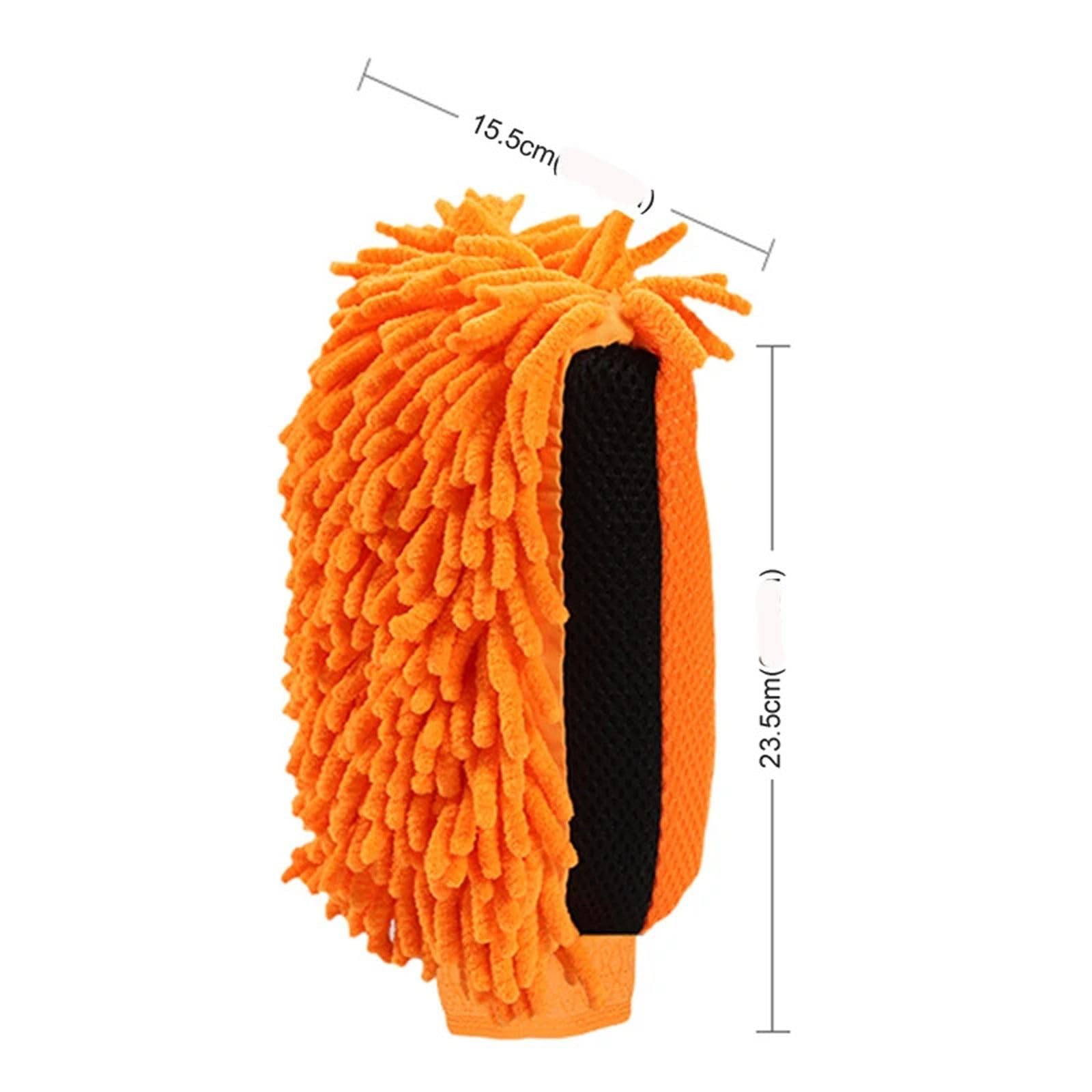 Guantes de Lavado de Autos de Doble Cara Herramientas de Lavado de vellón de Coral de Microfibra Guante Grueso y Suave antiarañazos