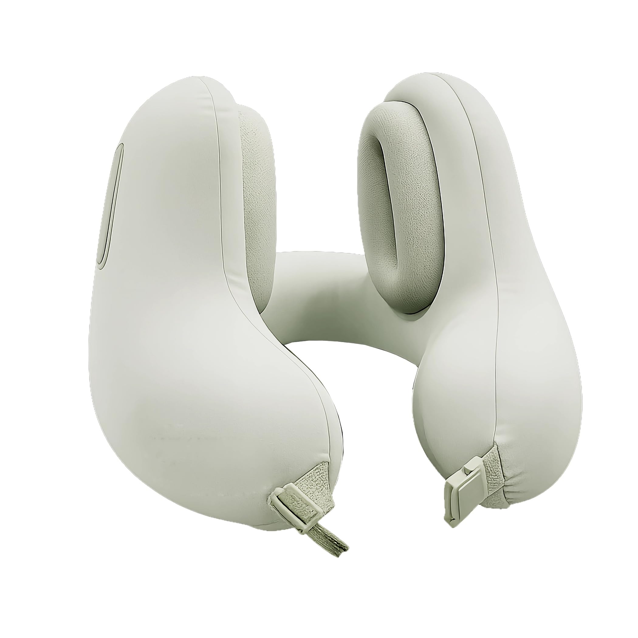 B15D Reisekissen mit Bluetooth Lautsprecher, Nackenkissen für Flugzeug Bahn Auto Büro, HiFi Sound, Freisprechfunktion, USB-C, Bluetooth 5.3, 30 Std Laufzeit, 3,5 mm Audioanschluss, Hellgrün
