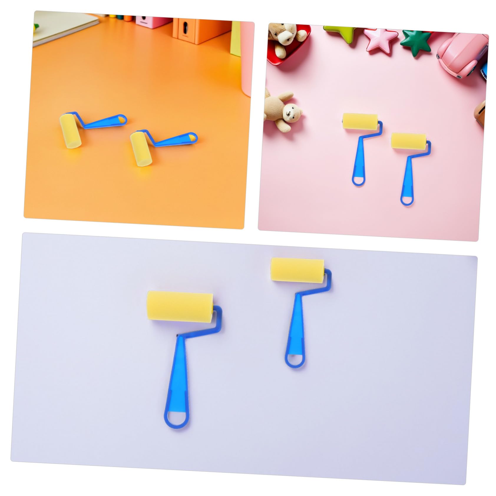 ULTECHNOVO 20 Piezas Kit de Rodillos de Esponja para Pintura Infantil Pinceles para Graffiti y Manualidades Herramientas Reutilizables para Proyectos DIY y Decoración Fomenta Habilidades