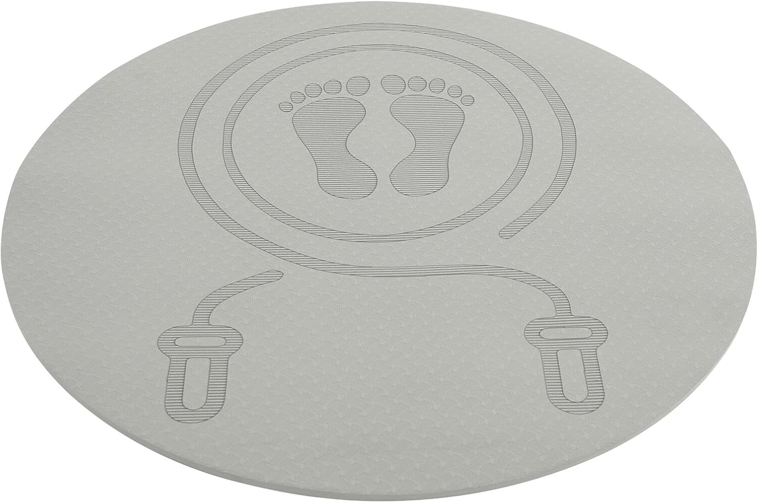 Tpe Non-slip Thick Jump Rope Mat with Shock Absorption for Home Fitness Elastic Cushion Floor Pad for Rope Jumping Yoga Pilates Exercise Gray