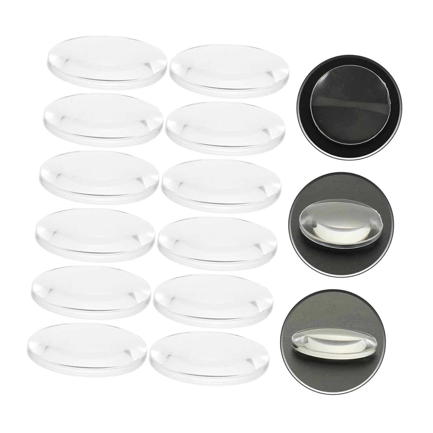 Double Convex Lens Acrylic 60pcs for Physics Teaching Experiments