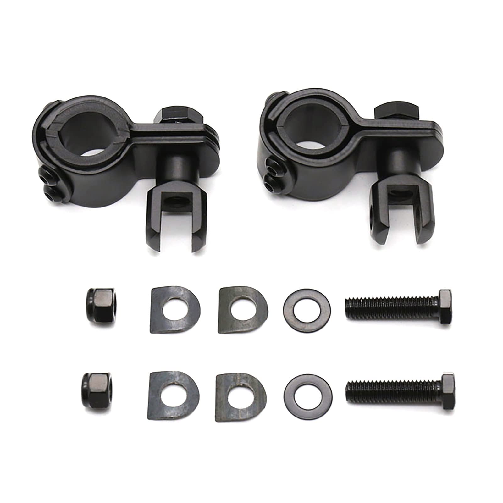 Chrome Foot Peg Clamps 25/32/35mm - Adjustable For Harley, Honda, Yamaha, Kawasaki Choppers