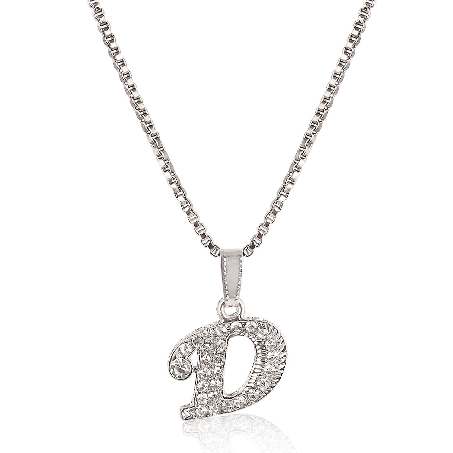 English Alphabet D-Silver for Men Women Boys and Girls-image-24