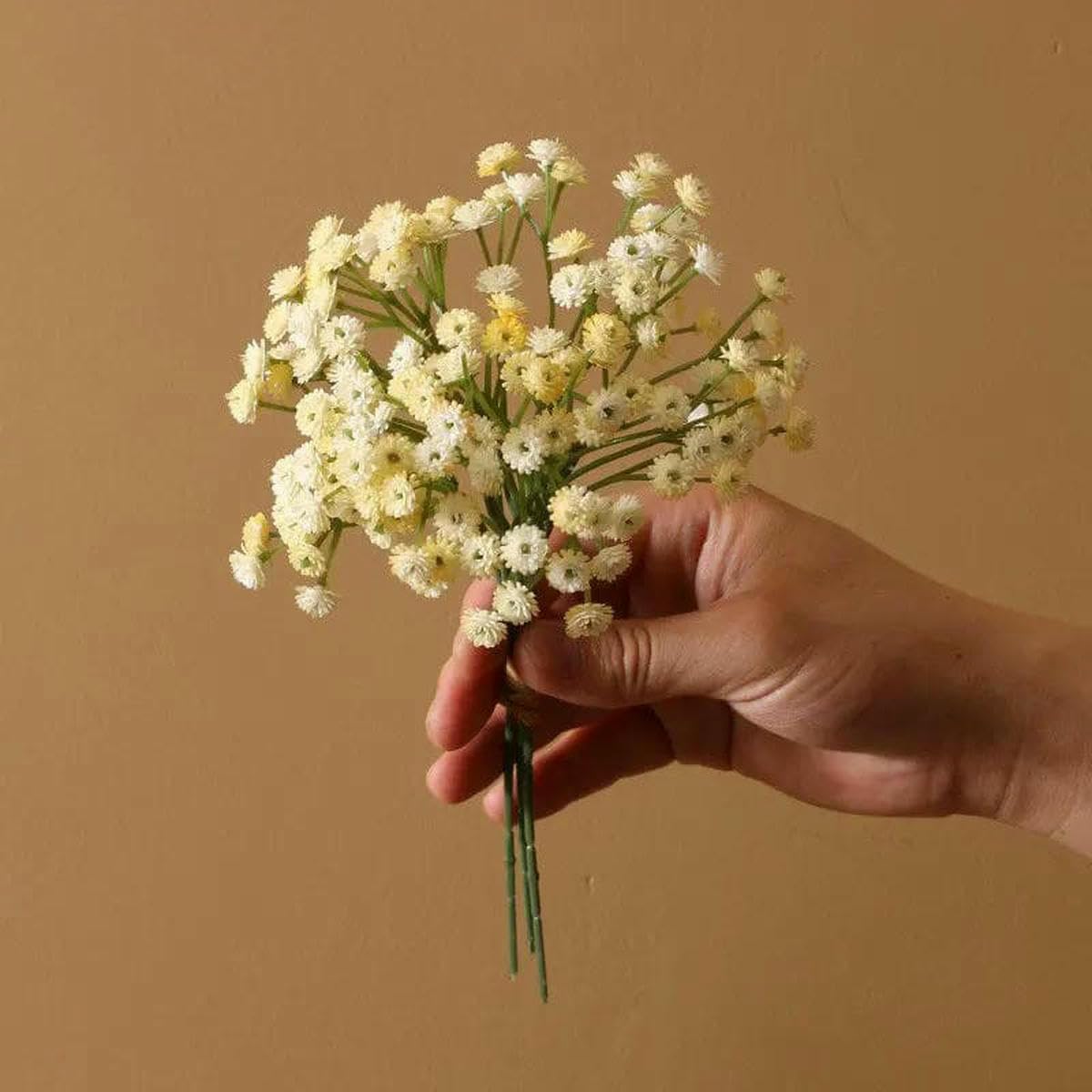 CVJdfhRE fake flowers， 3PC/Lot Artificial Gypsophila Breath Wedding Small Fresh Flowers Fake Flower Arrangement Home Decoration(Yellow)