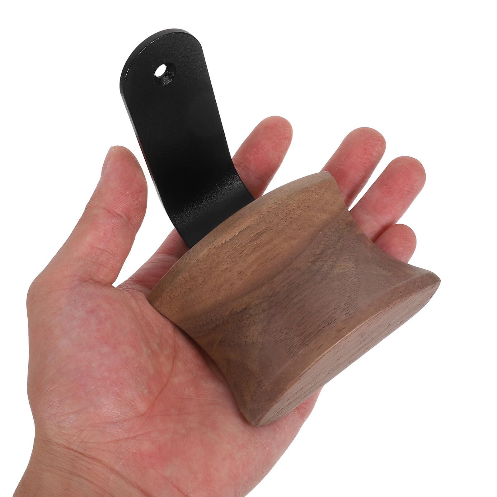Soporte para Auriculares de Pared de Madera Nogal Gancho Colgador L Negro Ahorro de Espacio para Gaming y Música Compatible Auriculares Grandes y Medianos Diseño Funcional