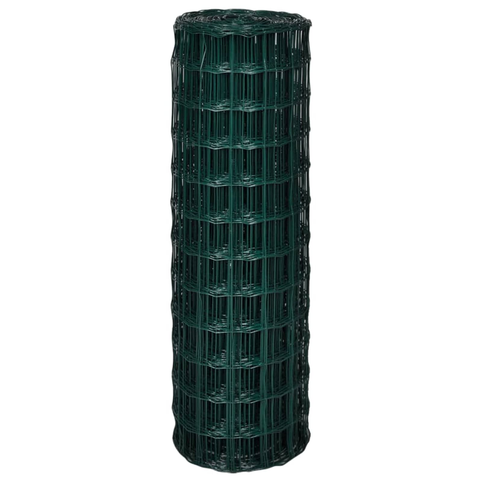 Tidyard Recinzione,Rete,in Acciaio,Rivestito PVC,Verde,10x1,2 m,Recinzione da Giardino,Recinzione in Rete Acciaio,Rete Recinzione in Acciaio,Recinzione in Metallo 10 m