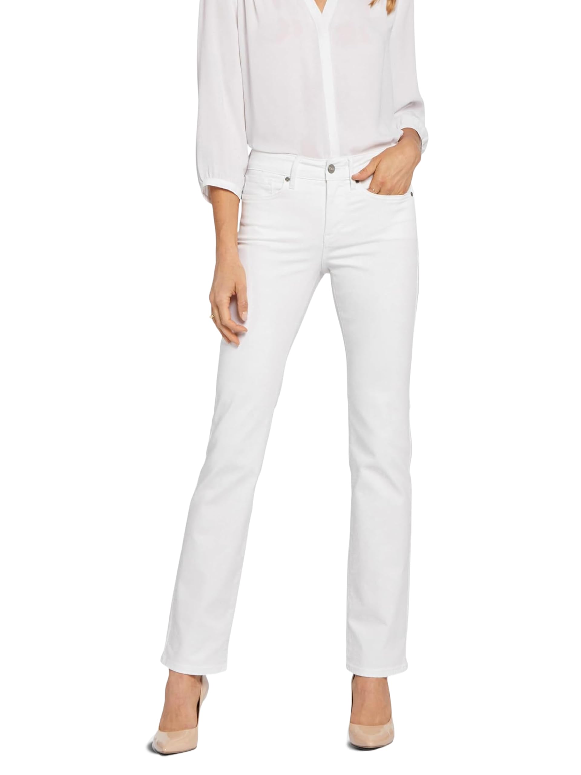 NYDJ Damen MFOZ2013 Jeans, optic white, 34