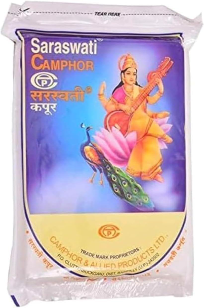Saraswati Camphor Kapoor | Saraswati Camphor Pooja Kapoor, Crystal Clear Kapoor, Natural Camphor, Kapur, Kapur Tablets For Pooja, Kapoor For Meditation (500 Gram)