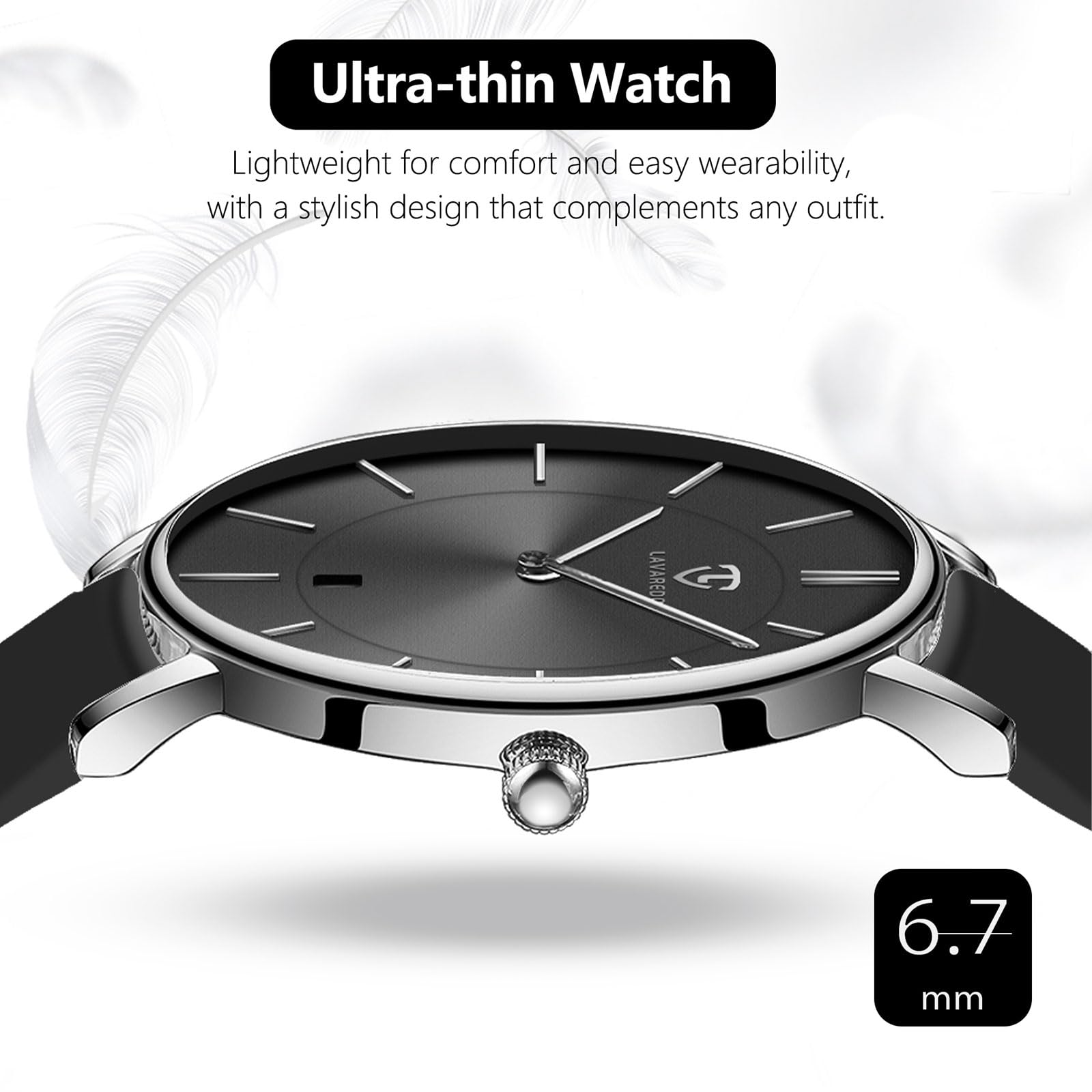 aswan watch Reloj Analógico de Cuarzo para Mujeres y Hombres con Correa de Silicona o Cuero,Reloj Clásico y Elegante para Mujer con Fecha,Caja de 39 mm,2 Agujas,Reloj Ultra Delgado