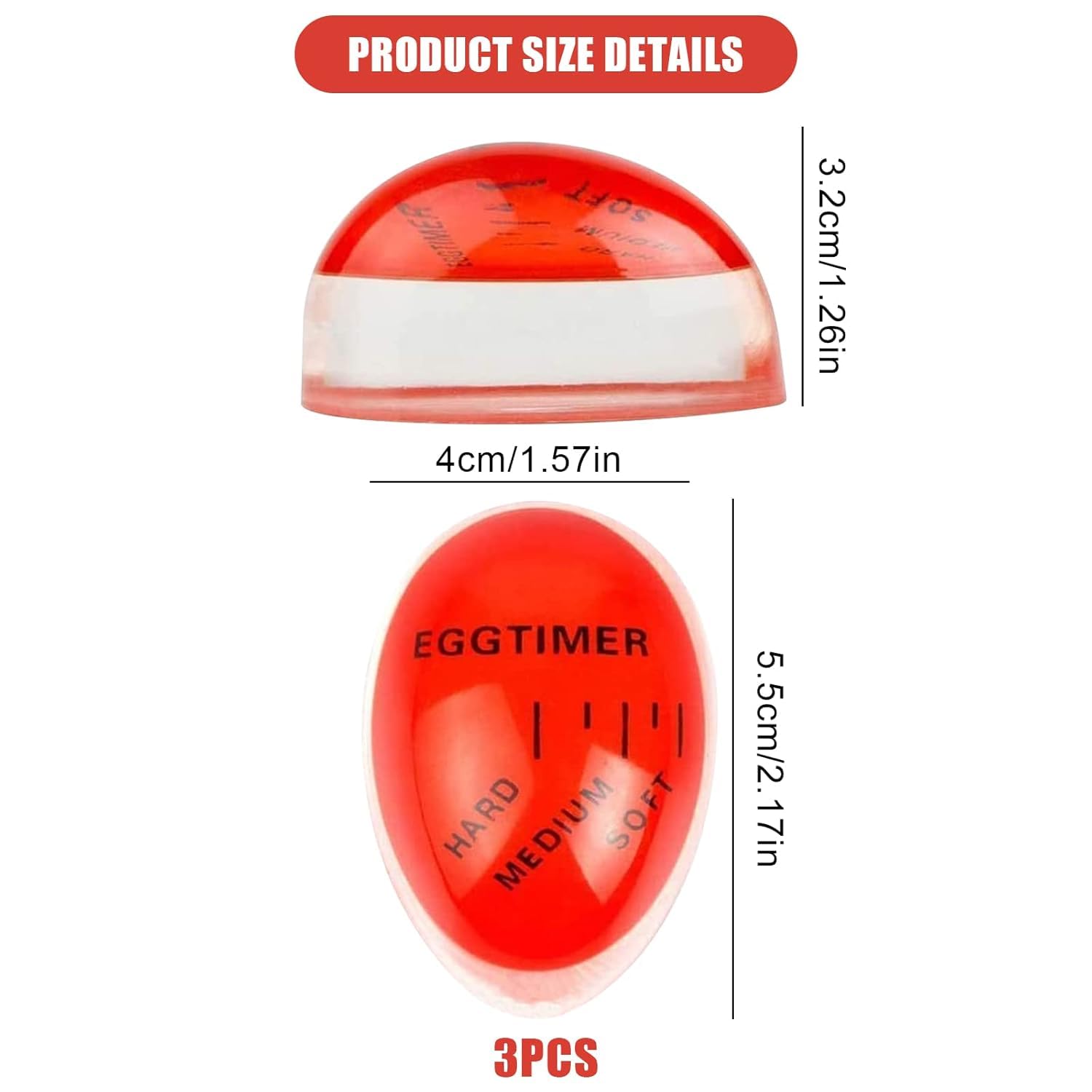 Colour Changing Egg Timer - Perfect Boiled Eggs! -3 Colour Changing Egg Timer - Perfect Boiled Eggs! -3