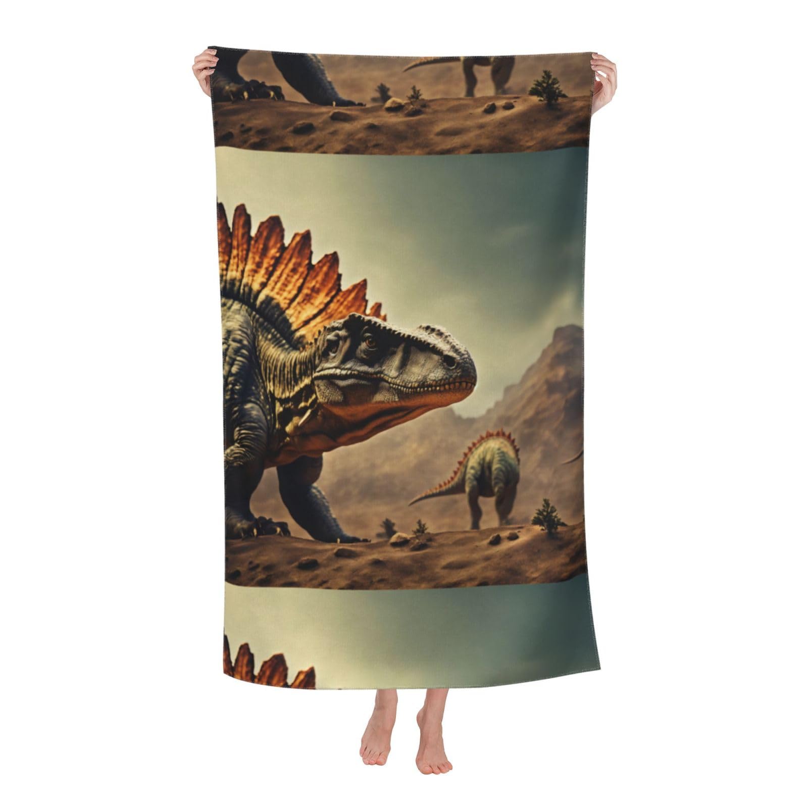 Cbaaghh Dinosaur Print Adult Beach Towels,Beach & Pool Towel,Beach Towels,Towels For Camping