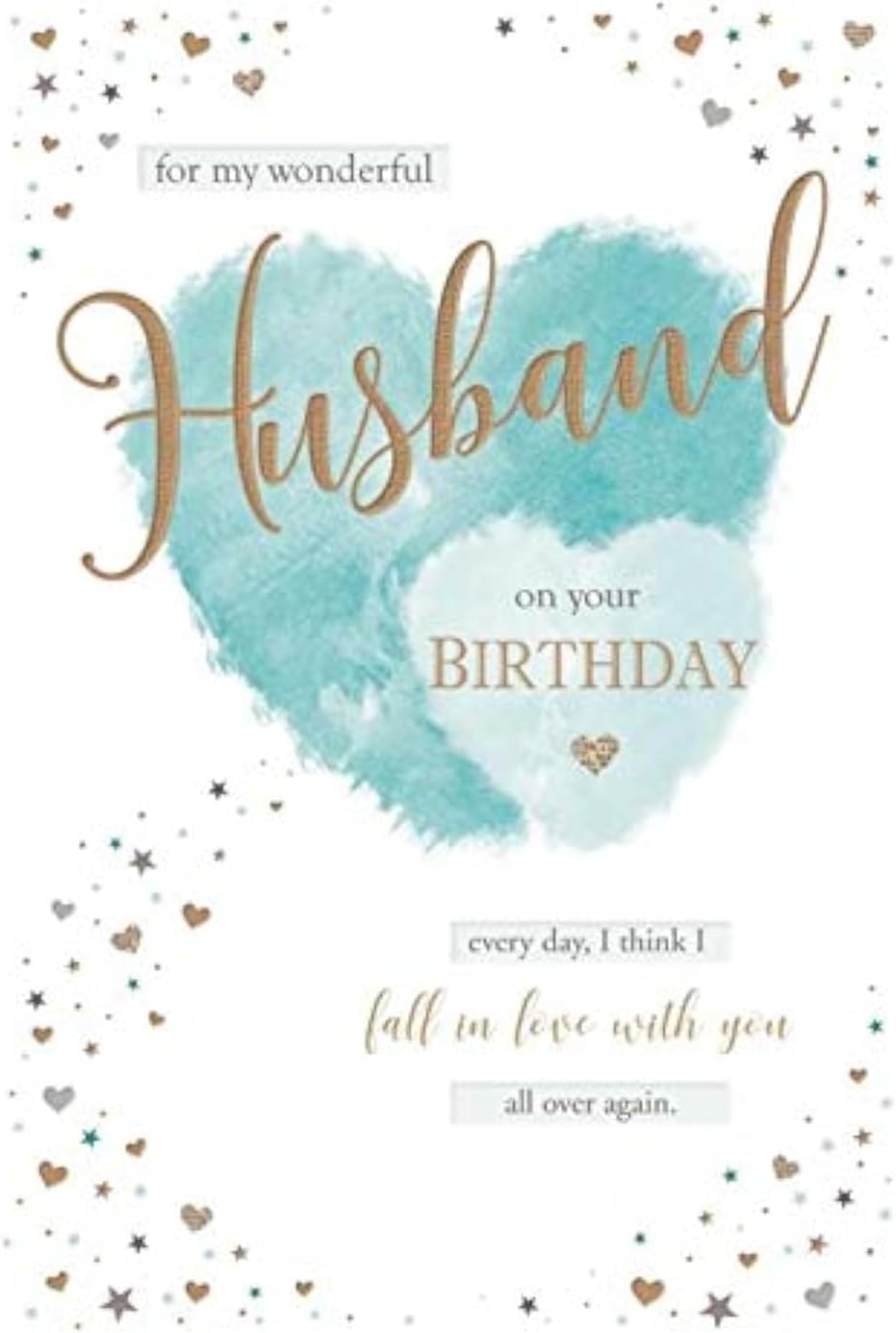 With Love To My Husband On Your Birthday Greeting Card With A lovely Verse