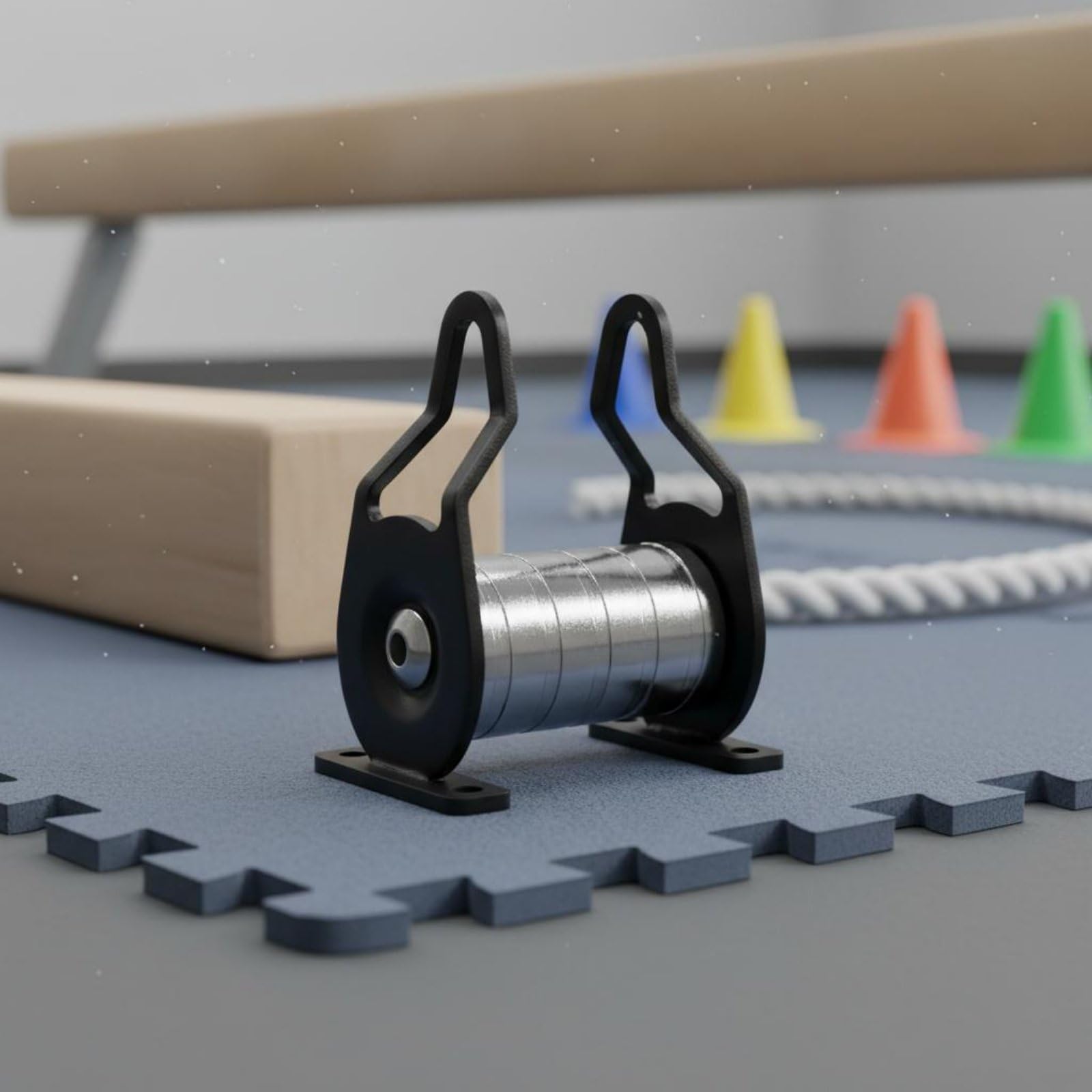 Carrello Scivolo Sospeso Doppio Cuscinetto Puleggia con Cuscinetti Doppi Acciaio Inox Attrezzatura Sportiva per Bambini, Asilo