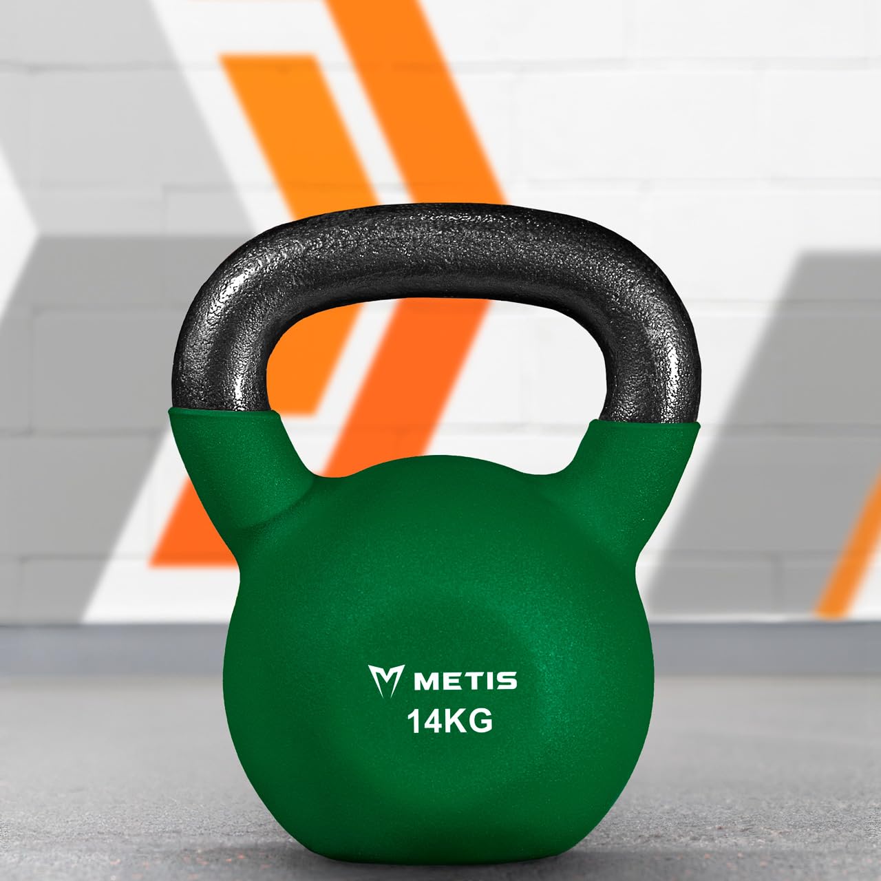 Kettlebell 12 Kg In PVC E Cemento - Impugnatura Anti-Scivolamento Per Allenamento Forza - Foto 3